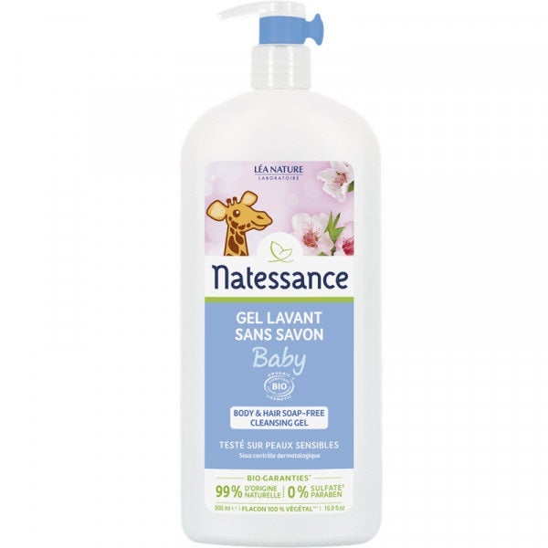 Soap-Free Washing Gel for Babies 500ml Natessance