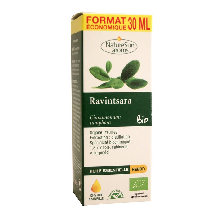 Organic Ravintsara Essential Oil 30ml Naturesun Aroms