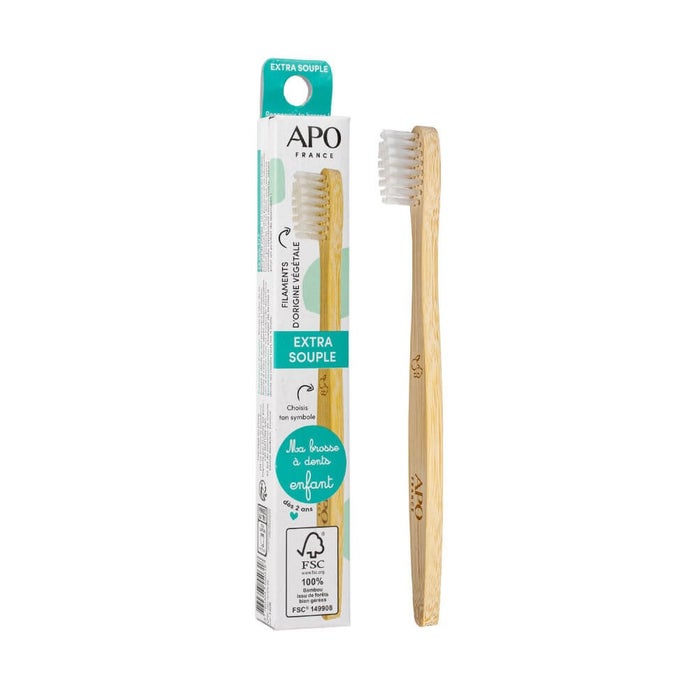 Extra soft bamboo toothbrush Children APO France