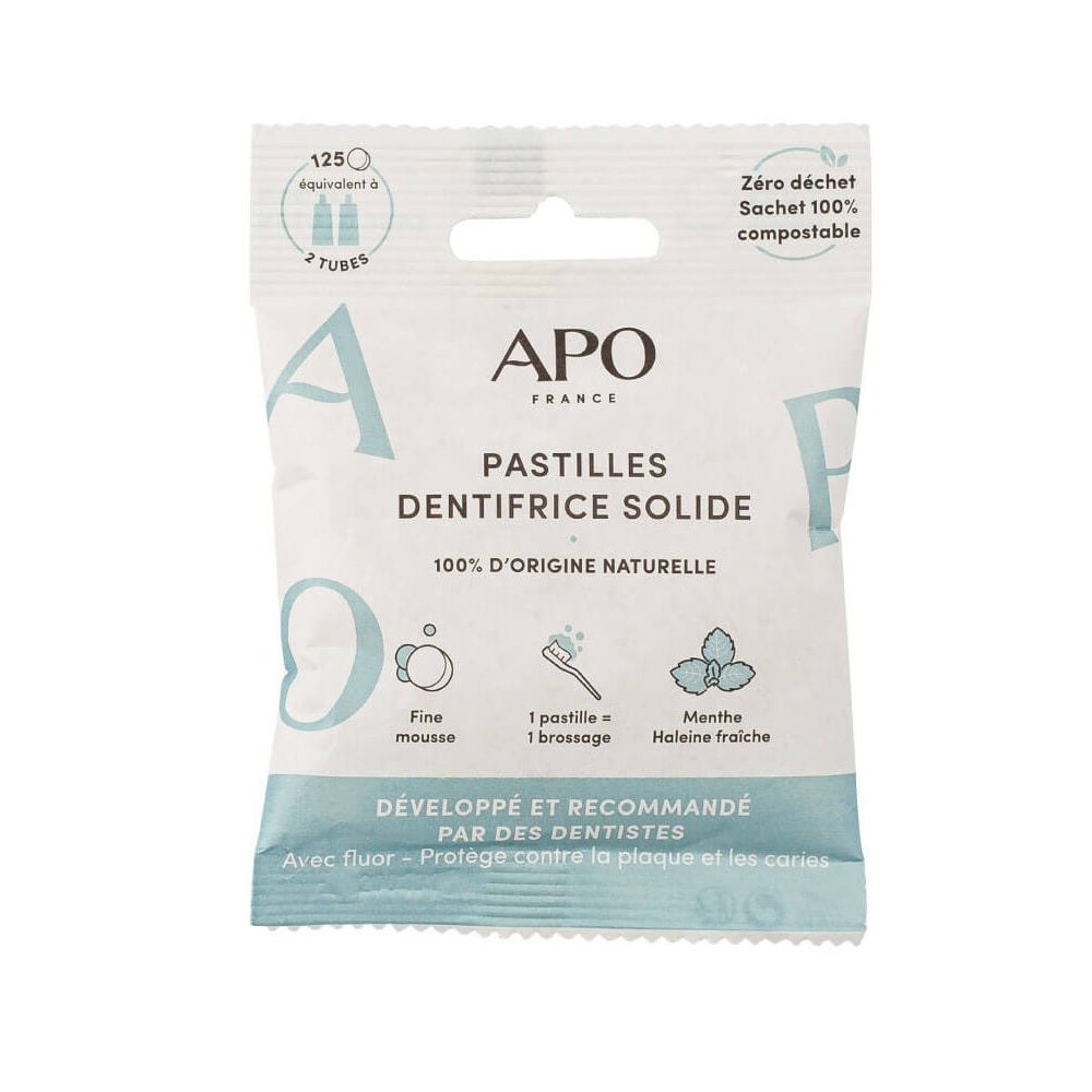 APO France Toothpaste solid mint 125 tablets