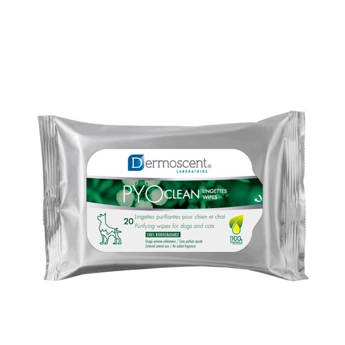 Purifying Wipes x20 Pyoclean Dogs and cats LDCA