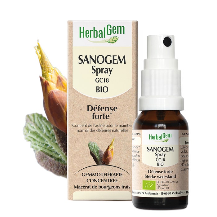 Sanogem Organic Defense Spray 15ml Complexes De Gemmotherapie Herbalgem