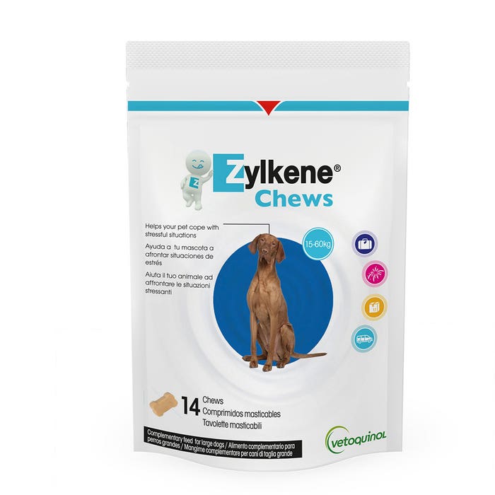 Chew Complementary food with relaxing effect 450mg 14 mouthfuls Zylkène Dog 15-60kg Vetoquinol