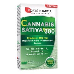 Forté Pharma Cannabis Sativa 300 Hemp, Magnesium and Vitamin B6 30 capsules