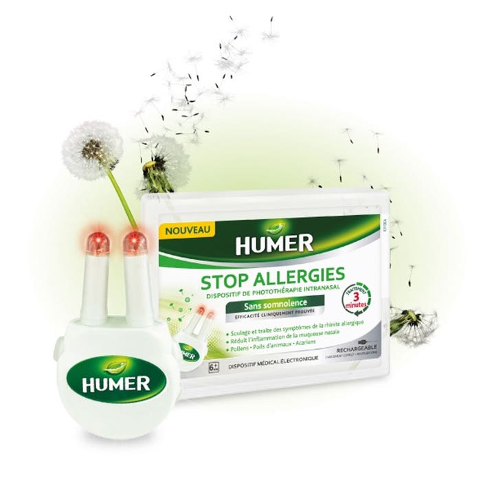 Stop allergies Intranasal phototherapy device Humer