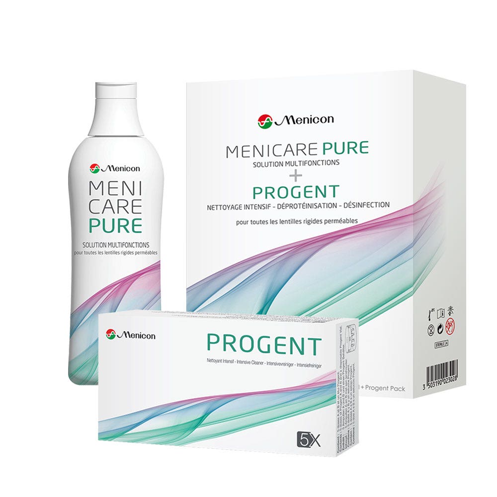 Menicon MeniCare Pure Multifunction Solution Pack + Progent Easypara
