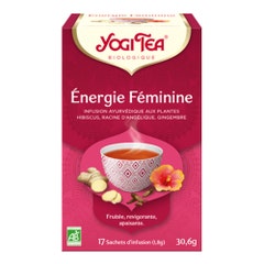 Yogi Tea Energy Feminine Organic Ayurvedic Herbal Teas 17 Sachets
