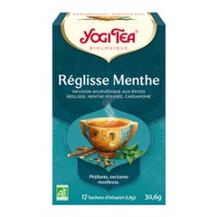 Yogi Tea Ayurvedic Herbal Teas Licorice Mint Bioes 17 Sachets