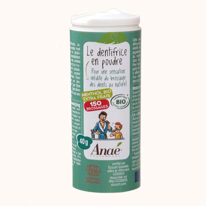 Organic Menthol Toothpaste Powder 40g Anae