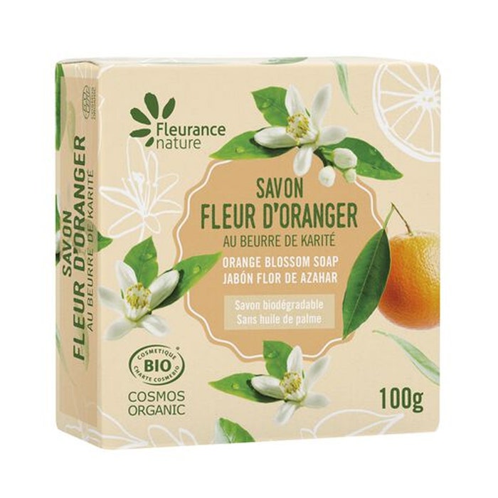 Fleur d'Oranger Soap with Organic Shea Butter 100g Fleurance Nature