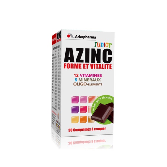 Arkopharma Azinc Junior Fitness And Vitality 30 Tablets Chocolate