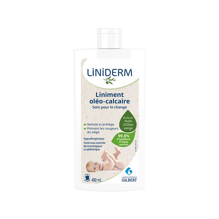 Liniderm Olive oil/limewater emulsion for nappy changing 480ml
