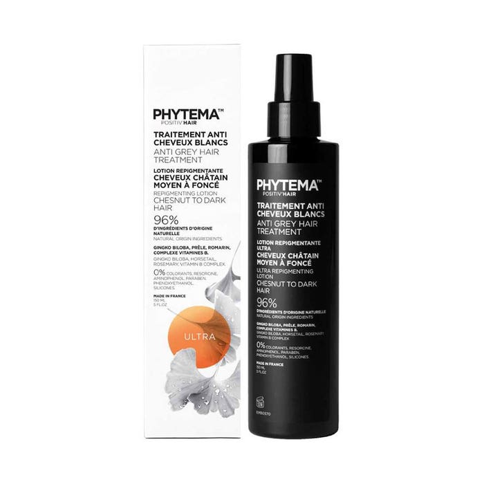 Ultra repigmenting lotion 150ml Positiv'Hair Medium to dark brown hair Phytema