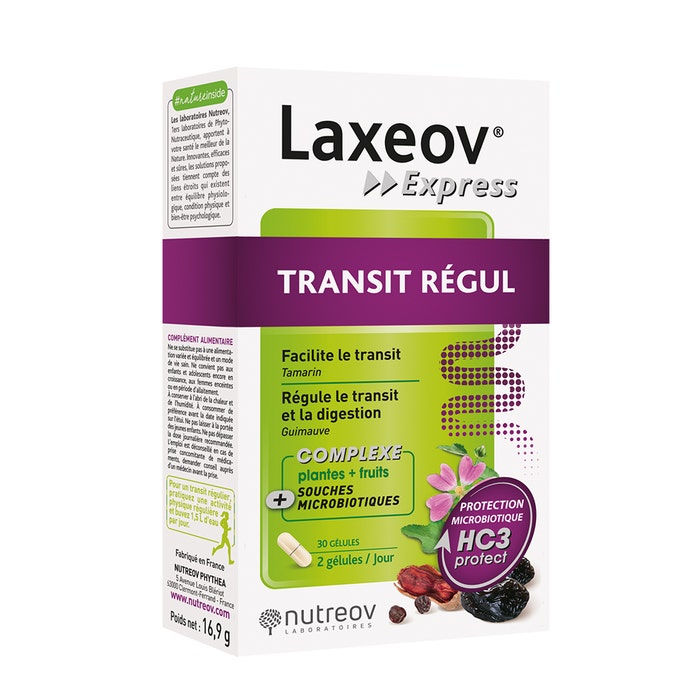 Transit Régul 30 capsules Laxeov Express Nutreov