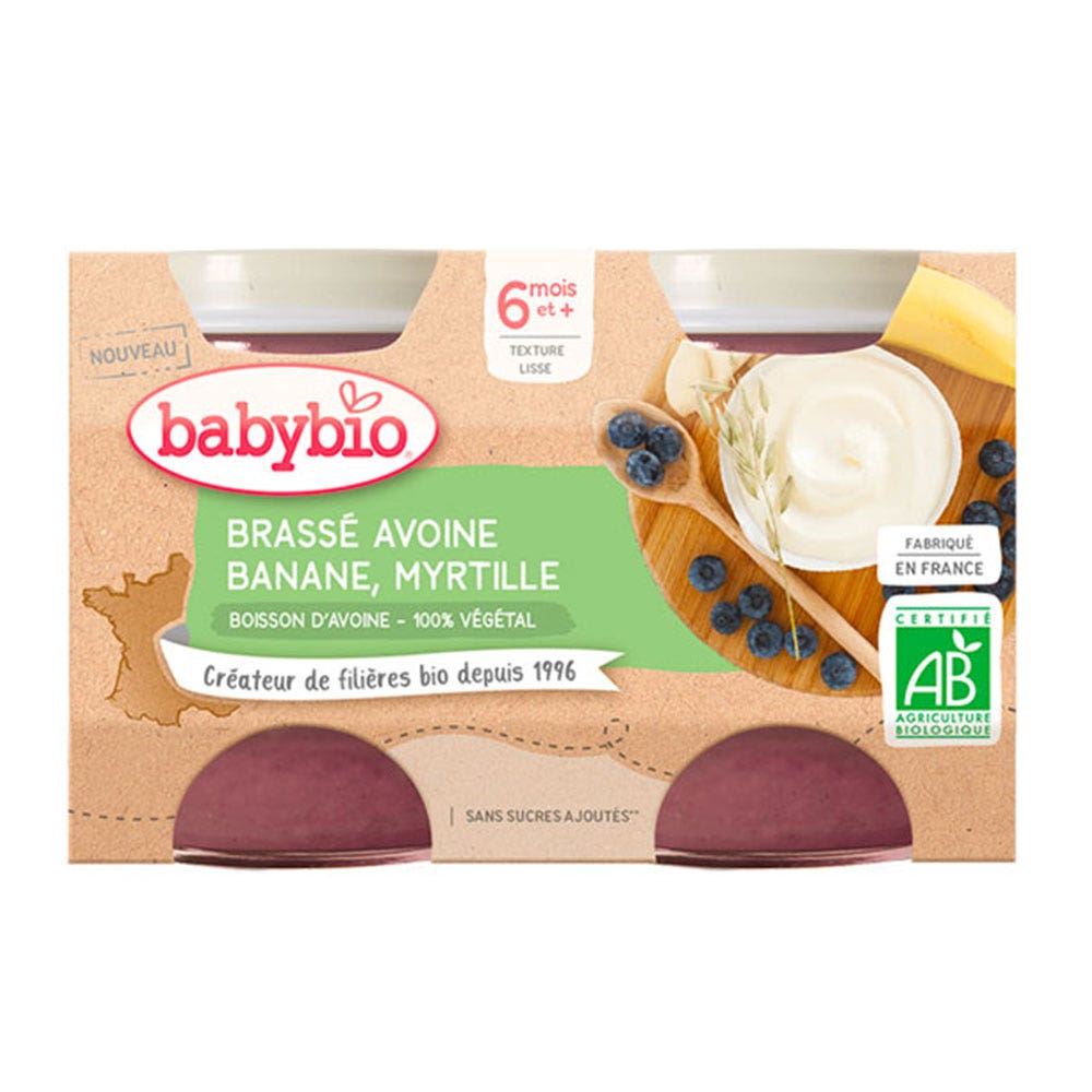 Babybio Dairy deserts Bioes vegetal pot holders 6 months and Plus 2x130g