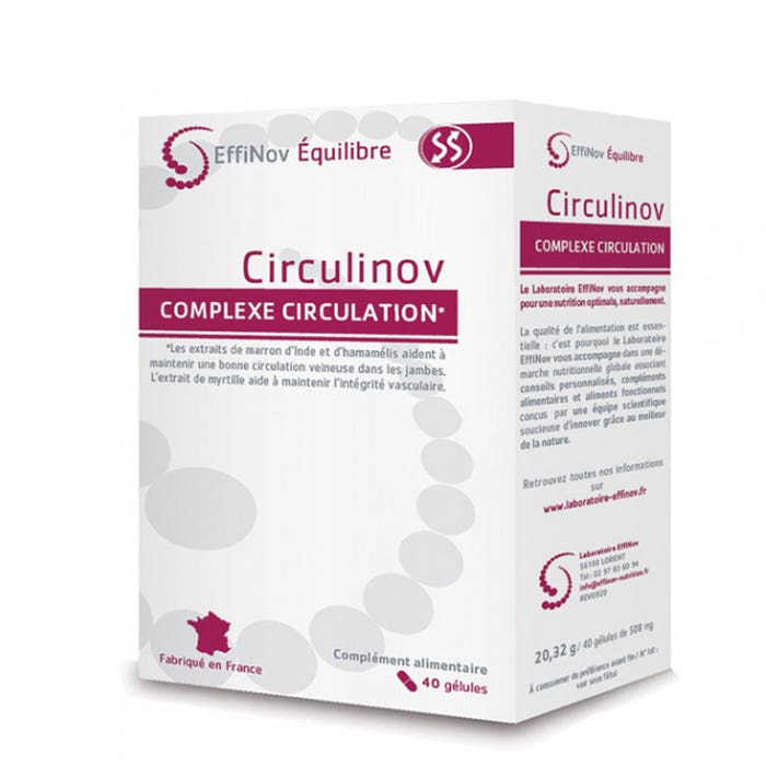 Circulinov 40 capsules Circulation complex Effinov Nutrition