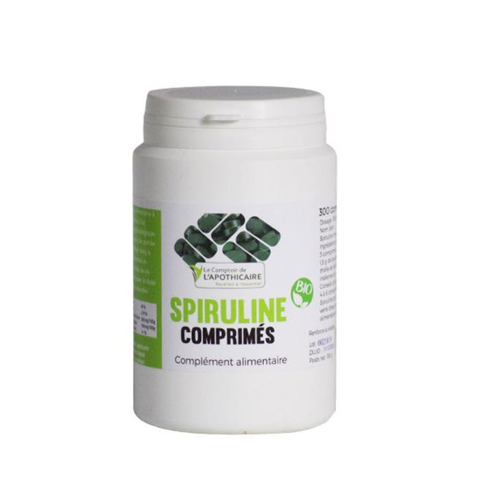 Spirulina Bio 500mg 300 tablets Le Comptoir de l'Apothicaire