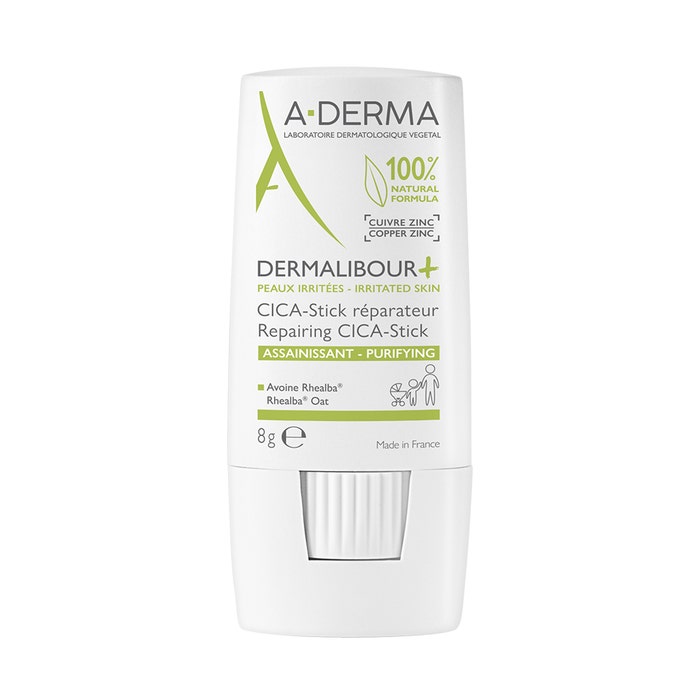 A-Derma Dermalibour+ Repairing Sanitizing Cica-Stick for Irritated Skin Peaux Irritées 8gr