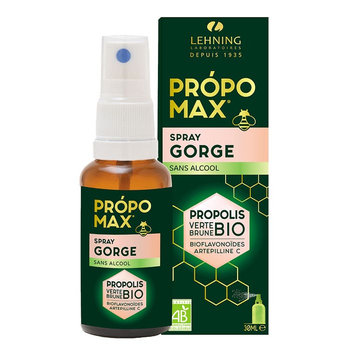 Organic alcohol-free throat spray 30ml Própomax Lehning