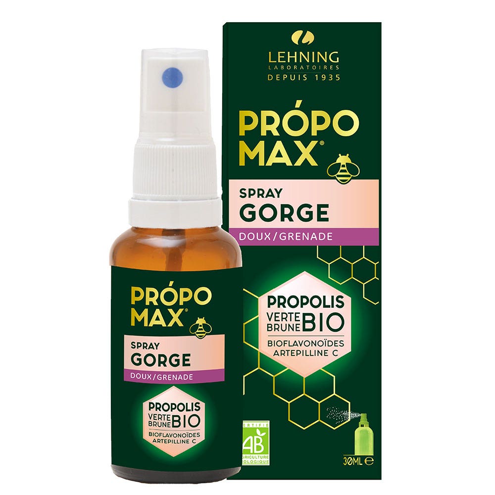 Lehning Própomax Organic gentle throat spray 30 ml