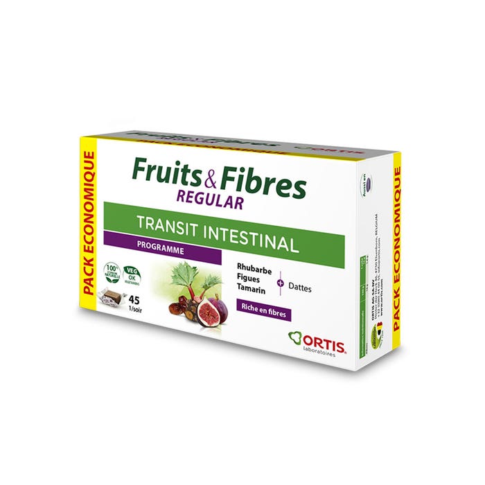 Fruit & Fibre Regular Intestinal Transit 45 Cubes Ortis