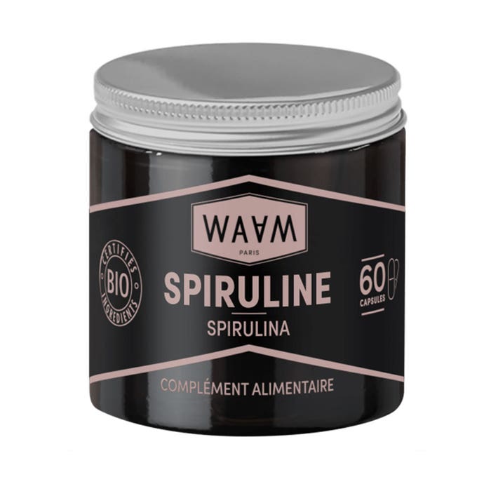 Organic Spirulina 60 capsules Waam