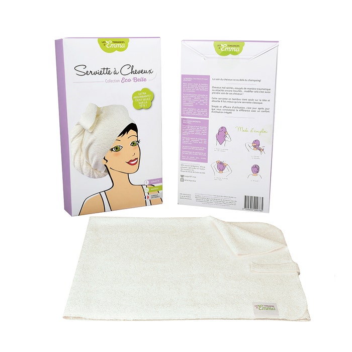 A super-absorbent hair towel x 1 Les Tendances D'Emma