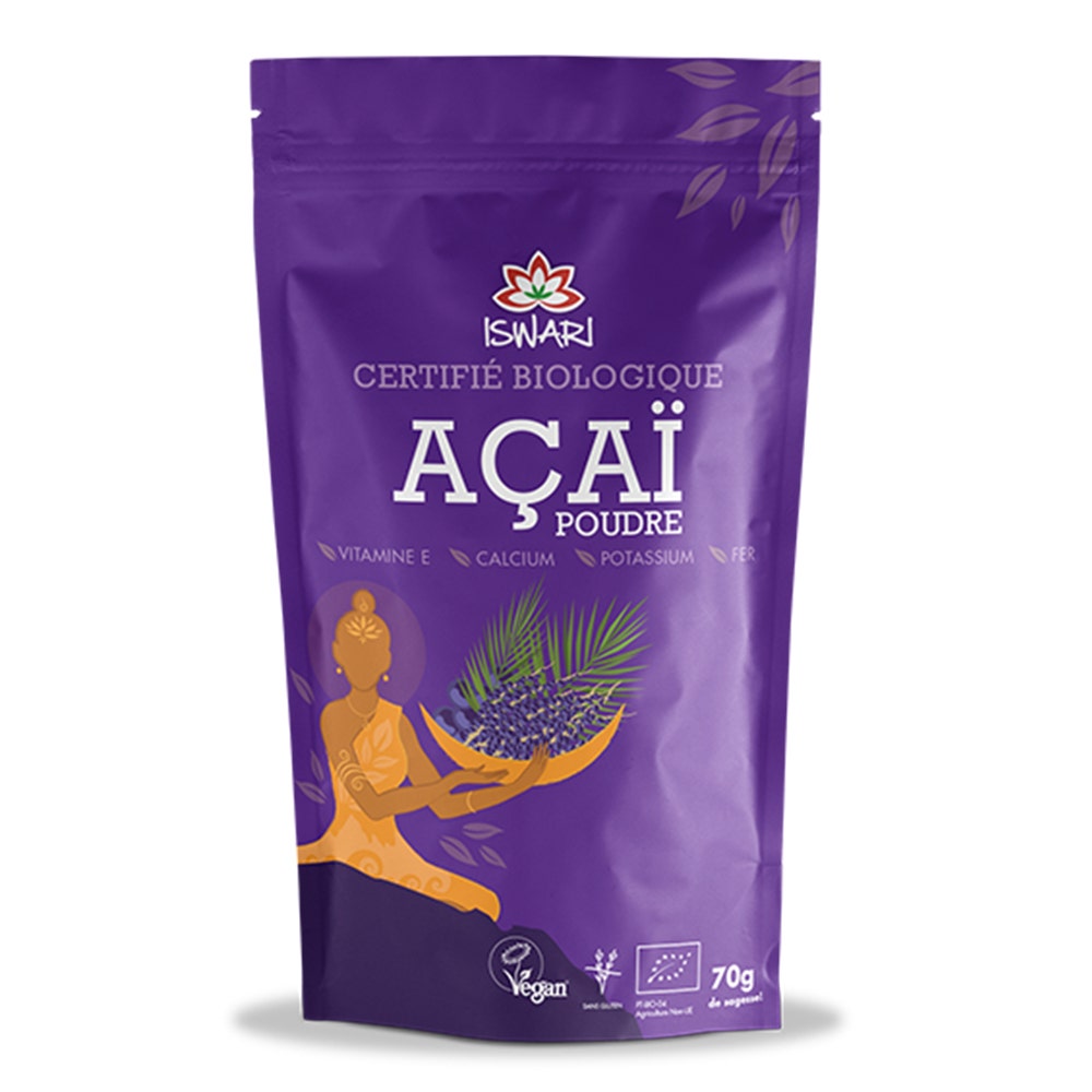 Iswari Super Aliment Pur Organic acai powder 70g