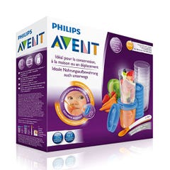 Avent Accessoires Storage jars + weaning spoon 6 months and Plus