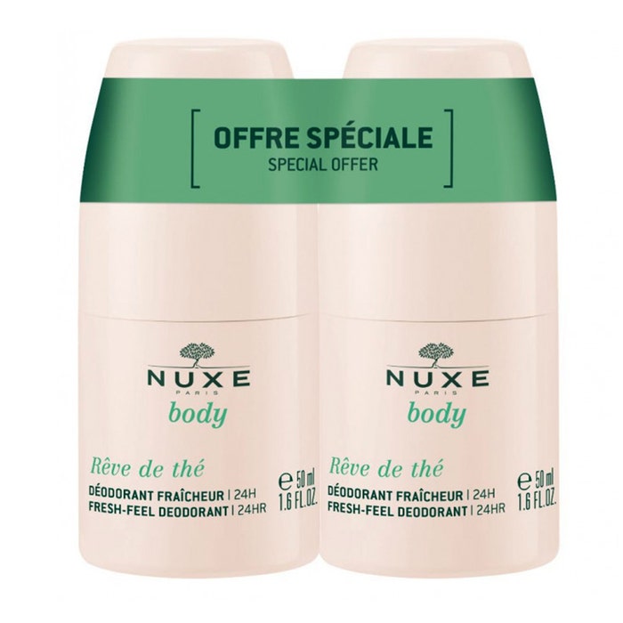 Nuxe Rêve de thé 24h Freshness Hydrating Deodorant Duo Body 2x50ml