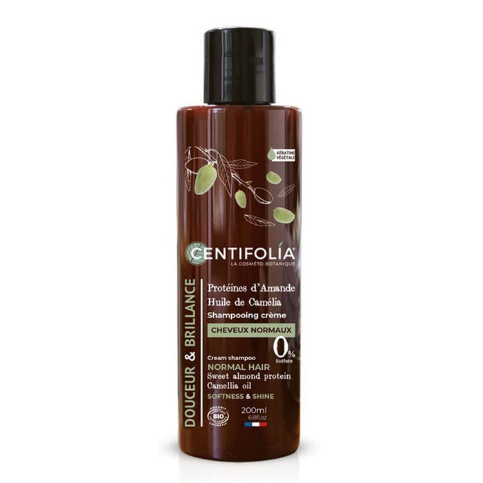 Cream shampoo normal hair Sweet Almond Proteins /Camelia 200ml Shampooings Centifolia