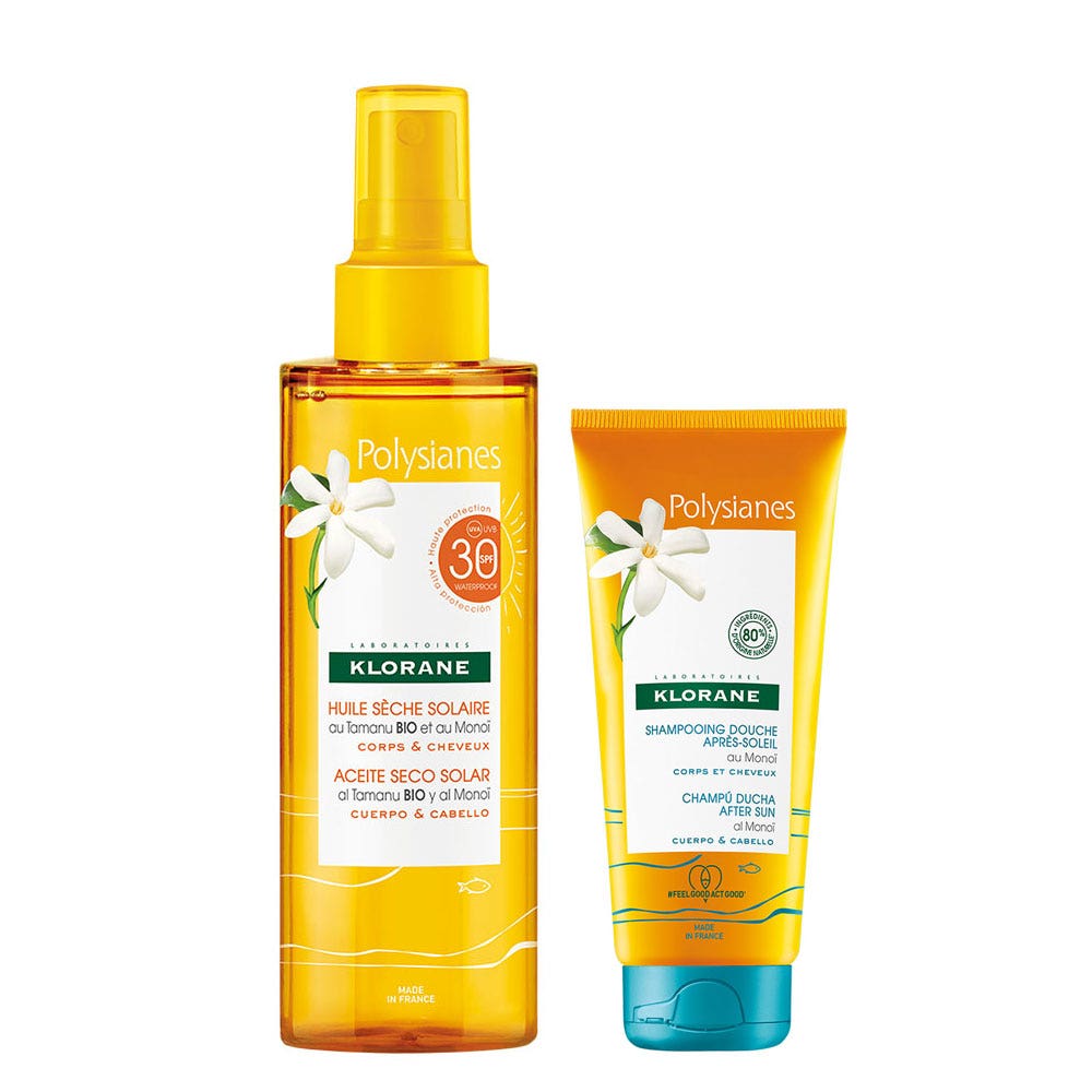Klorane Polysianes Dry Oil Spf30 + Soothing Fresh Gel 150ml +75ml