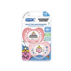 Dodie Anatomical soothers for Monsieur and Madame From 0 to 6 months x2