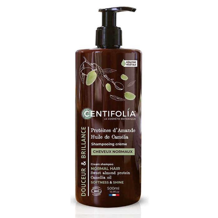 Cream shampoo normal hair Sweet Almond Proteins /Camelia 500ml Shampooings Centifolia