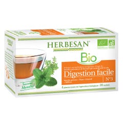 Herbesan Herbal Teas Peppermint Fennel Easy Digestion Bioes Mint flavour 20 sachets