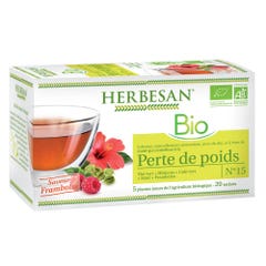 Herbesan Organic Mate Weight Loss Infusion Raspberry Flavour 20 teabags