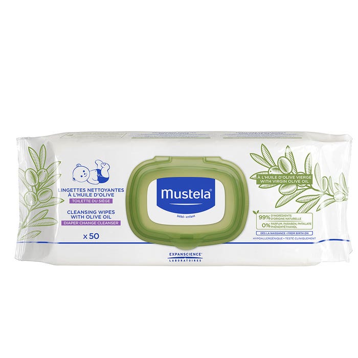 Cleansing Wipes With Olive Oil X50 Mustela