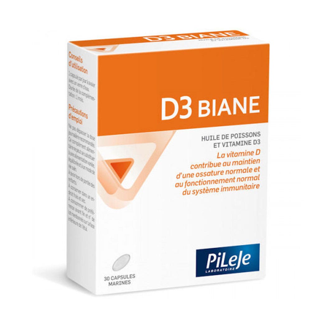 Pileje Biane Vitamin D3 x 30 capsules