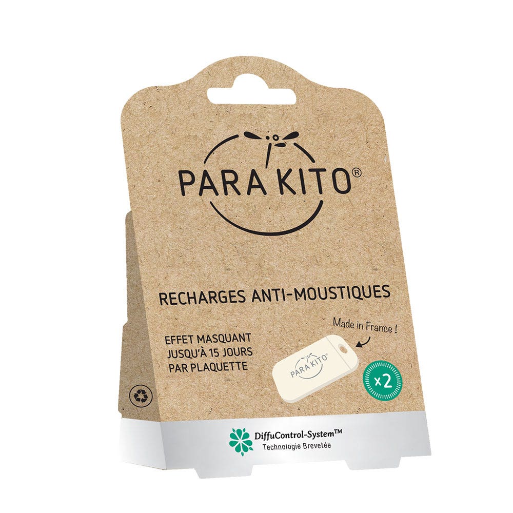 Para Kito 2 Mosquito Repellent Refills For Bracelet 2 Plaquettes