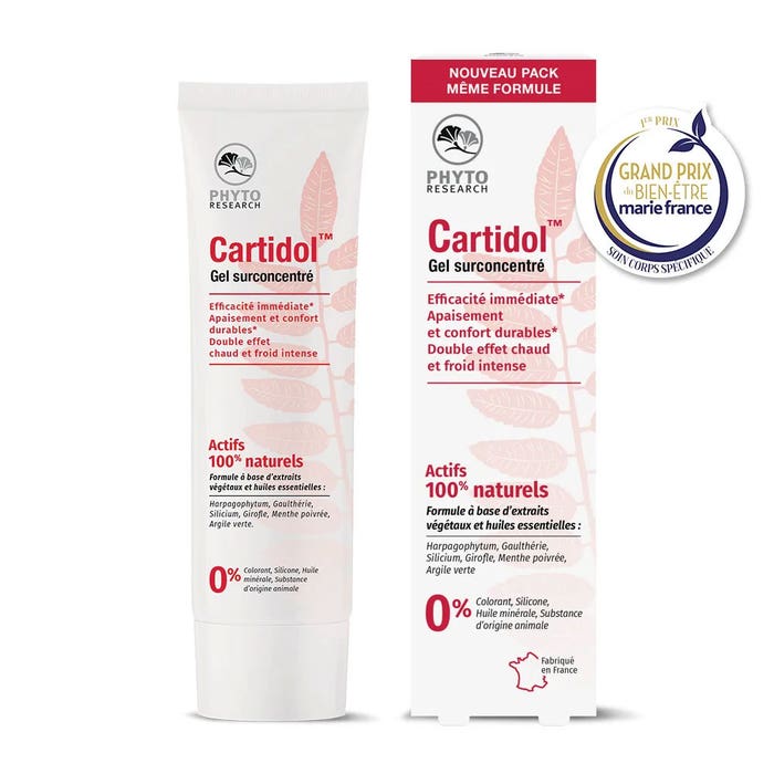 Concentrated Gel For Joints Hot And Cold Effect Cartidol 120ml Phytoresearch