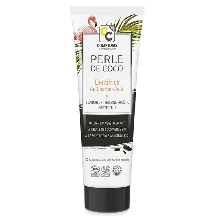 Toothpaste with Bioes Active Charcoal Coco pearl 75ml Comptoirs Et Compagnies
