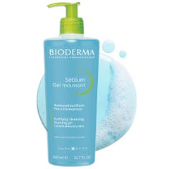 Bioderma Sebium Purifying Cleansing Foaming Gel combination to oily skin Peau mixte, grasse 500ml
