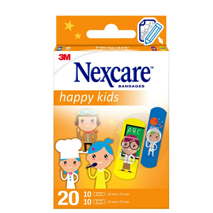 Children's Plasters X20 Happy Kids Nexcare