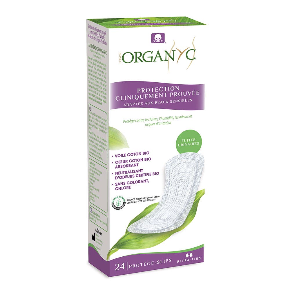 Organyc Slip covers for bladder weakness Mild incontinence x24