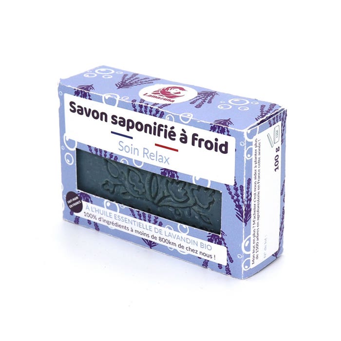 Cold-saponified artisanal Solidea soap Care Relax 100g With organic Lavandin essential oil Lamazuna
