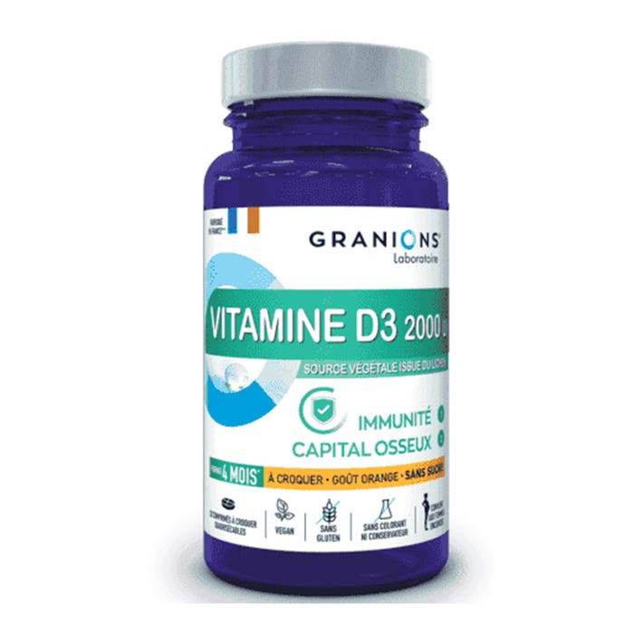 Granions Granions Vitamin D3 2000IU x30 chewable tablets