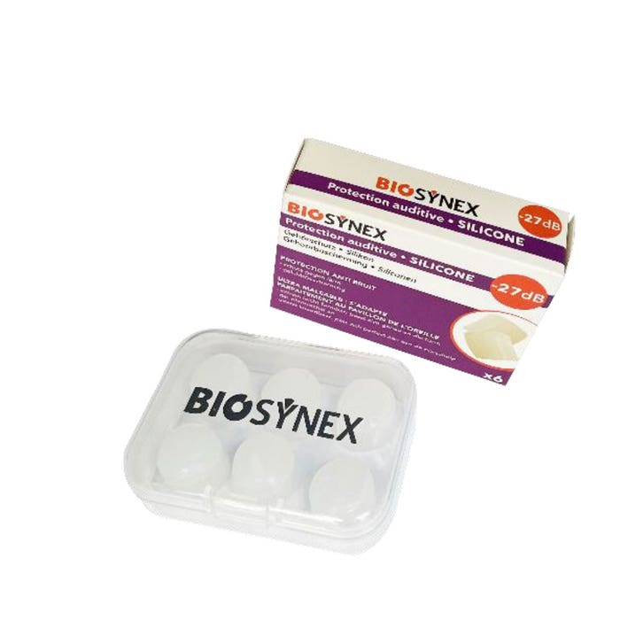Silicone hearing protection 3 pairs Biosynex