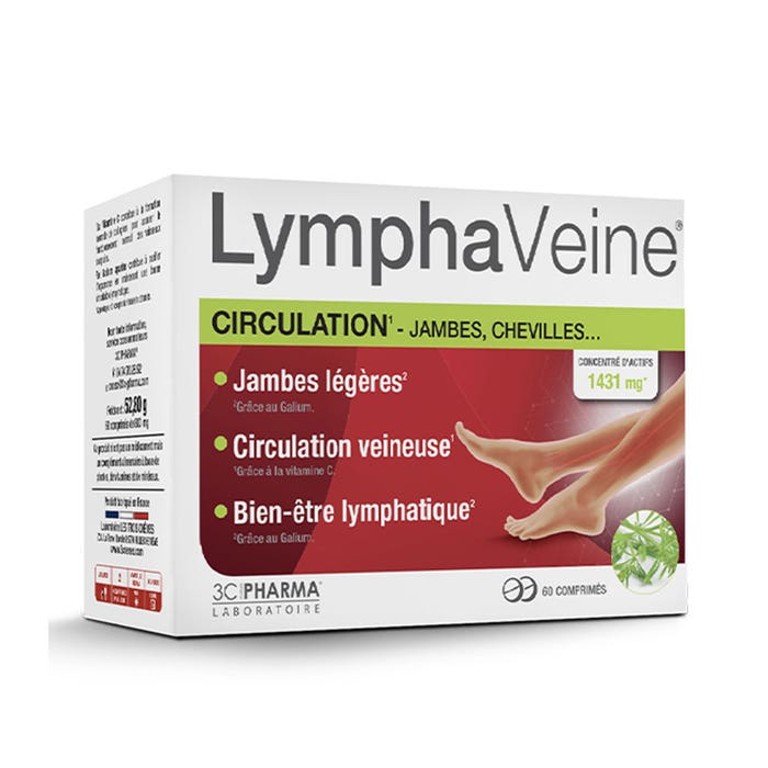 Circulate Tablets 3C Pharma Lymphaveine Lymphatic Circulation 3C Pharma 60 tablets - Easypara