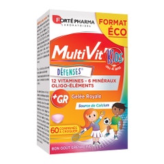 Forté Pharma Multivit'4G Calcium-enriched Kids Multivitamins Vitamins Minerals 60 chewable tablets