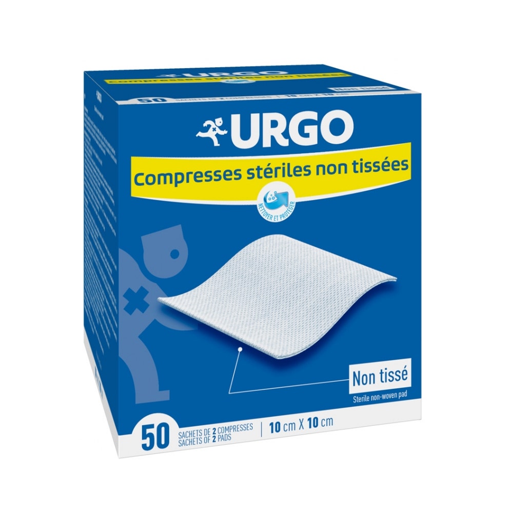 Urgo NonWoven Sterile Bandages 10cmx10cm x 50 Easypara
